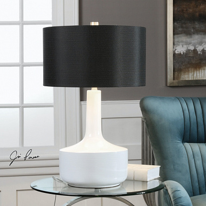 Настольная лампа UTTERMOST Drenova Modern White Table Lamp арт 27566-1: фото 2
