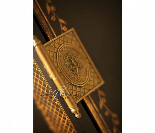 Бар Jonathan Charles Formal Black & Gold Drinks Cabinet арт 492356-FBG: фото 11