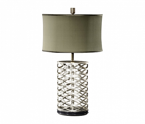 Настольная лампа Jonathan Charles Silver Interlaced Iron Table Lamp арт 494966-S: фото 2