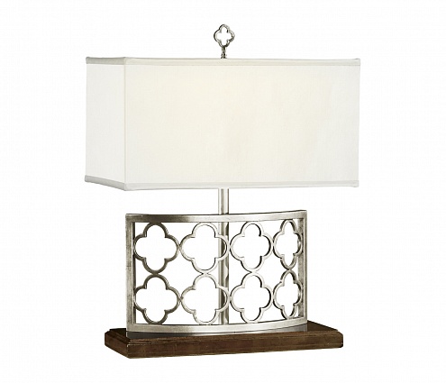 Настольная лампа Jonathan Charles Silver Gothic Trellis Table Lamp арт 494974-S: фото 1