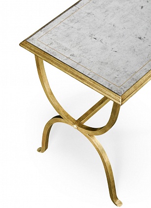 Декоративный стол Jonathan Charles Eglomise & Gilded Iron Rectangular Lamp Table арт 494036-G: фото 4