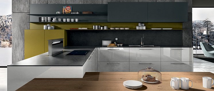 Современная кухня Treo R20 OLIVE LACQUERED арт : фото 4