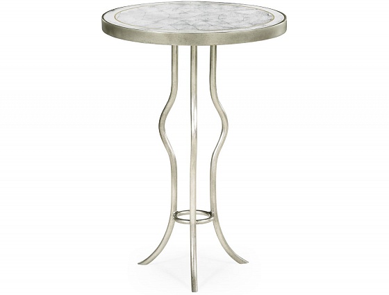 Декоративный стол Jonathan Charles Eglomise & Silver Iron Round Wine Table арт 494077-S: фото 1