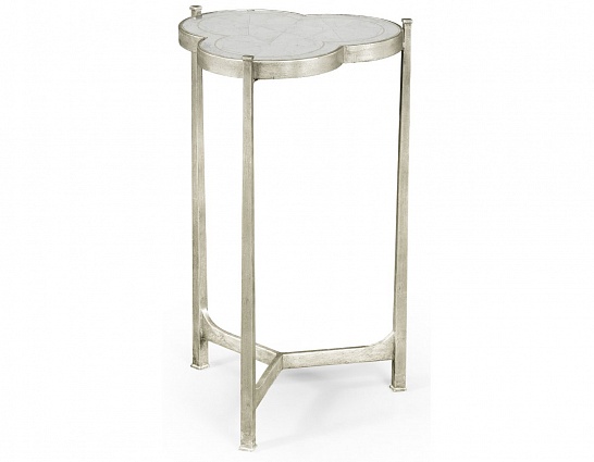 Декоративный стол Jonathan Charles Eglomise & Silver Iron Trefoil Lamp Table арт 494172-S: фото 1