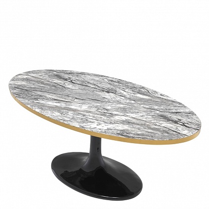 Коктейльный стол EICHHOLTZ Oval Coffee Table Parme Grey арт 112549: фото 2