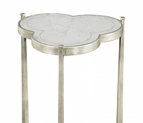 Декоративный стол Jonathan Charles Eglomise & Silver Iron Trefoil Lamp Table арт 494172-S: фото 3
