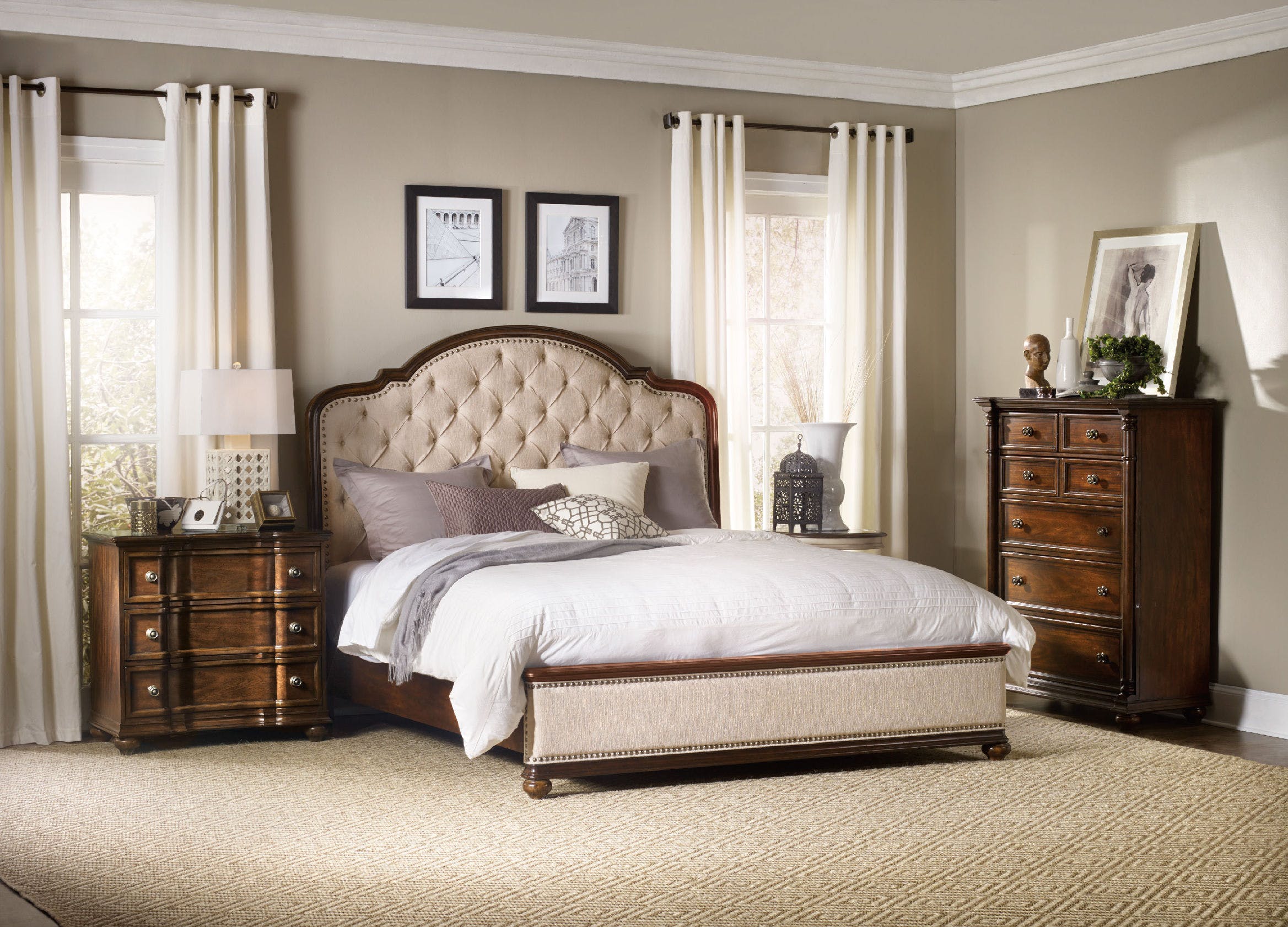 Кровать hooker Furniture Leesburg Bed Upholstery