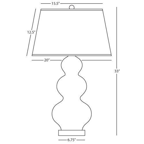 Triple gourd clearance table lamp