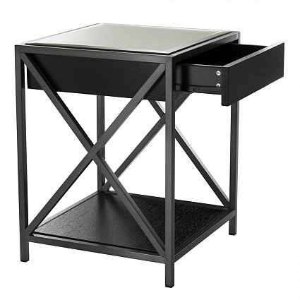 Декоративный стол EICHHOLTZ Side Table Beverly Hills Black Wood арт 111922: фото 2
