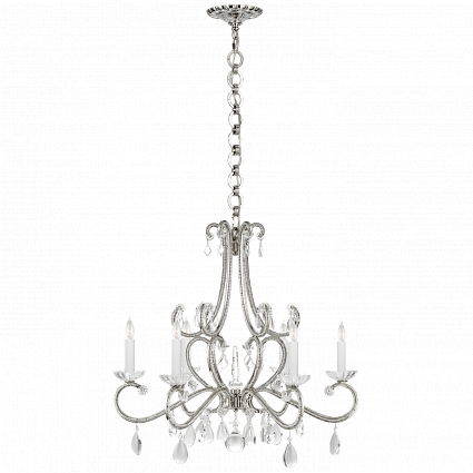 Люстра Visual Comfort Montmartre Medium Chandelier Polished NIckel арт ARN5129PN-CG: фото 1