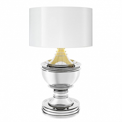 Настольная лампа EICHHOLTZ Table Lamp Silom Silver White арт 107130 : фото 2