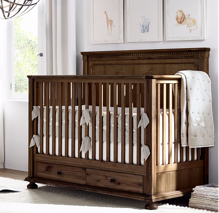 Детская кроватка Restoration Hardware JAMESON STORAGE CRIB ANTIQUED COFFEE арт : фото 2