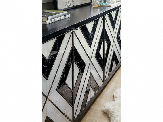 Медиа консоль HOOKER FURNITURE GRAND NOIR ET BLANC CONSOLE арт 5875-55105-00: фото 6