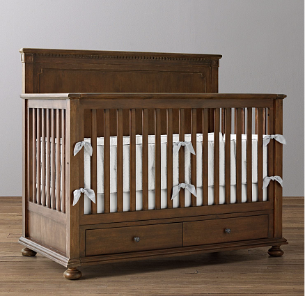 Детская кроватка Restoration Hardware JAMESON STORAGE CRIB ANTIQUED COFFEE арт : фото 1