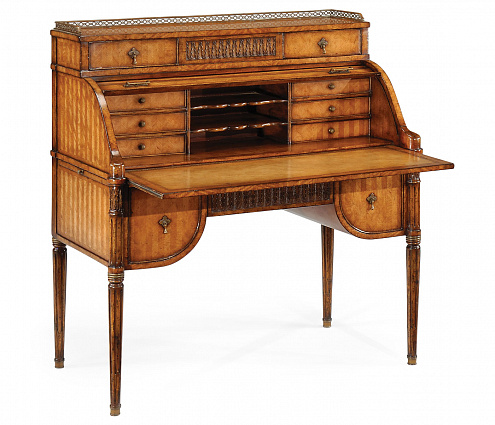 Комод Jonathan Charles Satinwood roll top desk арт 492419: фото 2