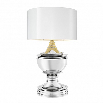 Настольная лампа EICHHOLTZ Table Lamp Silom Silver White арт 107130 : фото 1