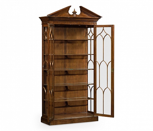 Витрина Jonathan Charles Glazed Walnut Display Cabinet арт 493074-WAL: фото 2