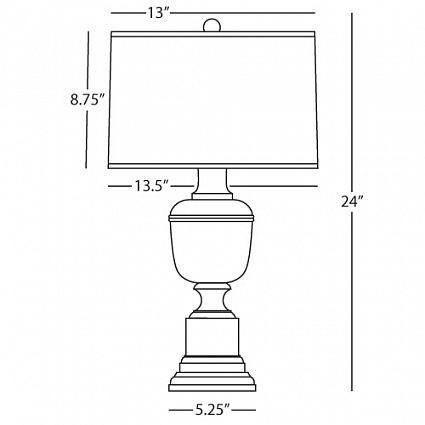 Настольная лампа Robert Abbey Annika 13,5" Table Lamp Ivory арт 2604/2604X: фото 3