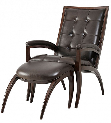 Кресло Theodore Alexander ARC CHAIR & OTTOMAN арт KENO4108WH: фото 1