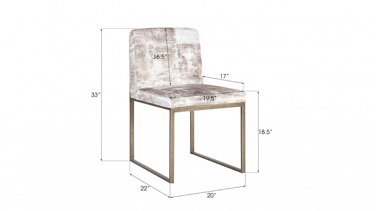 Полукресло Phillips Collection Frozen Dining Chair Beige Mist арт PH99962: фото 4