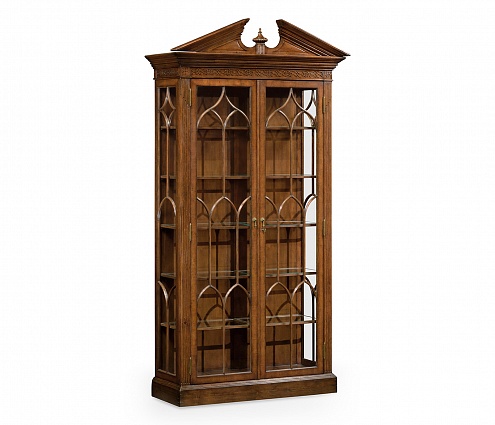 Витрина Jonathan Charles Glazed Walnut Display Cabinet арт 493074-WAL: фото 1