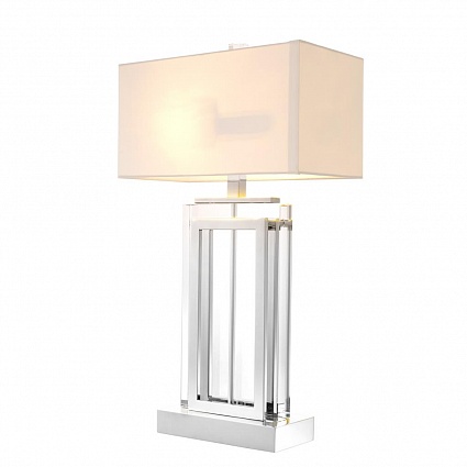 Настольная лампа EICHHOLTZ ARLINGTON CLEAR SILVER TABLE арт 112407: фото 1