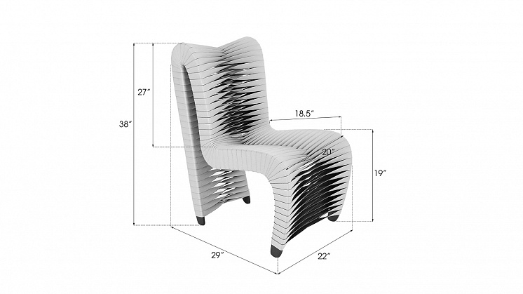 Полукресло Phillips Collection Seat Belt Dining Chair Green арт B2061GZ/B2061HG: фото 8