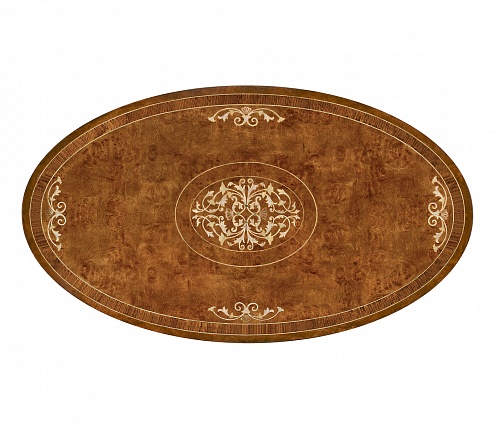 Коктейльный стол Jonathan Charles Burl & Mother of Pearl Oval Coffee Table арт 499327-BRW: фото 4