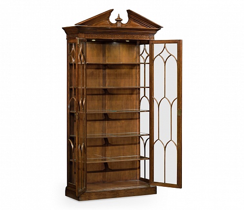 Витрина Jonathan Charles Glazed Walnut Display Cabinet арт 493074-WAL: фото 3