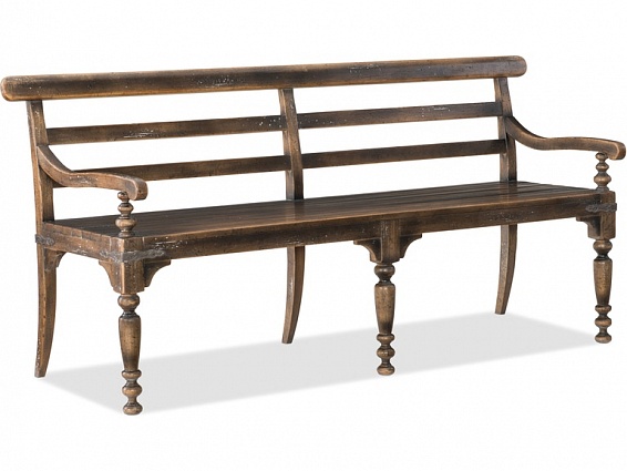 Банкетка HOOKER FURNITURE HILL COUNTRY HELOTES DINING BENCH арт 5960-75315-BRN: фото 1