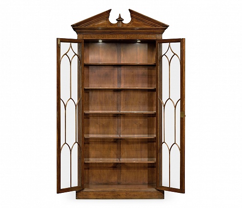 Витрина Jonathan Charles Glazed Walnut Display Cabinet арт 493074-WAL: фото 7