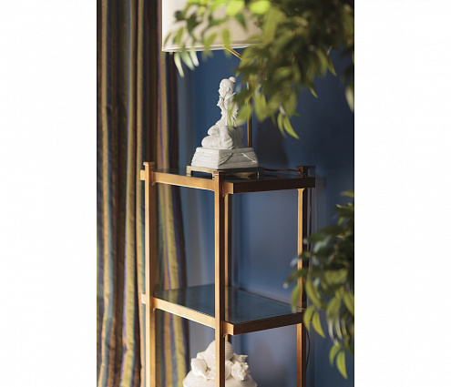 Стеллаж Jonathan Charles Eglomise & Gilded Iron Narrow Four-Tier Etagere арт 494329-G: фото 3