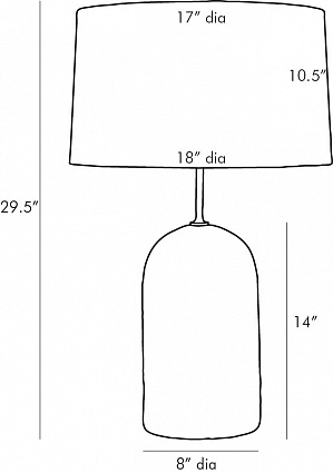 Настольная лампа ARTERIORS CAPELLI TABLE LAMP арт 15577-851: фото 6