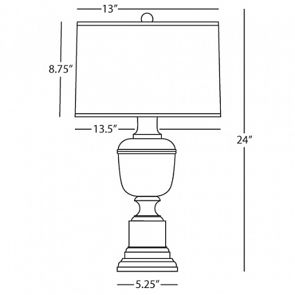 Настольная лампа Robert Abbey Annika 13,5" Table Lamp Cobalt арт 2504/2504X: фото 3