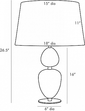 Настольная лампа ARTERIORS AUBREY TABLE LAMP арт 49360-829: фото 6
